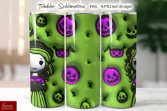 Halloween Cute Witch Girl|Seamless Puffy Tumbler Wrap Product Image 2