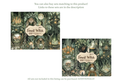 Green Witch Journal, Dark Witch Printable, GlamArtZhanna, Woodland Witch Pages, Druid Witch Art, Wiccan Scrapbook Paper, Forest Animals Card, Folk Witch Collage, Pagan Scrapbook Kit, Woodland Animals Paper