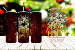 Green Christmas Wreath 20oz Tumbler Sublimation Wrap Product Image 1