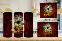 Green Christmas Wreath 20oz Tumbler Sublimation Wrap Product Image 2