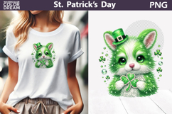 St. Patrick's Day Clipart | Bunny Clover Sublimation Product Image 1