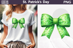St. Patrick's Day Bow Clipart | Bow Clover Sublimation Product Image 1