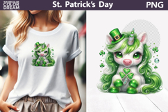 St. Patrick's Day Clipart | Unicorn Clover Sublimation Product Image 1