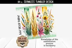 Floral Brushstrokes Green - 20 oz Seamless Tumbler Product Image 2