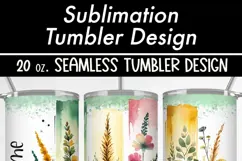 Floral Brushstrokes Green - 20 oz Seamless Tumbler Product Image 4