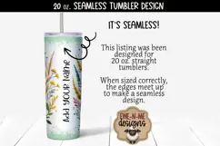 Floral Brushstrokes Green - 20 oz Seamless Tumbler Product Image 3