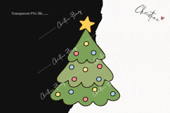 Doodle Christmas Tree Clipart | Christmas PNG Product Image 2
