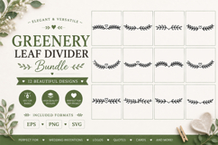 Greenery Leaf Divider SVG PNG Collections Product Image 1
