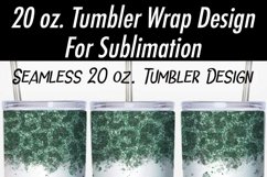 Green Glitter Leopard Tumbler Sublimation Design PNG Product Image 2