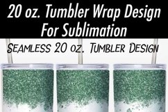 Green Glitter Spatter Tumbler Sublimation Design PNG Product Image 2