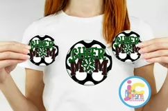 Cheer Mom png Cheerleader Green Poms Sublimation Product Image 2