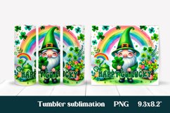 St patricks day gnome sublimation tumbler Product Image 1