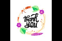 Greeting card thank you with scandinavian frame Product Image 2