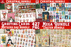 Christmas Card Bundle | Cute animals Merry Christmas card Product Image 1