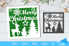 greeting Christmas card svg