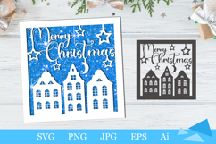greeting Christmas card svg