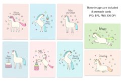 Lovely Unicorn Doodle Clipart Greeting Cards Creator Product Image 2