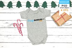 Christmas Bodysuit Mockup | Gray bodysuit mockup Christmas Product Image 1