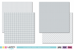 grey gingham printable papers for DIY projects