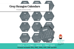 2026 Grey Hexagon Calendars Bundle by Sarah Hurley Product Image 1