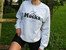 Ash Grey Gildan Sweatshirt Mockup /Boho Model Mockup Product Image 2