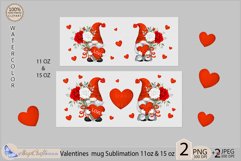 Valentines day mug Sublimation|Gnomes mug 11oz 15oz| love Product Image 2