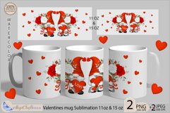 Valentines day mug Sublimation|Gnomes mug 11oz 15oz| love Product Image 1