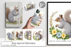 Digital Paper Grey Squirrel Product Image 1
