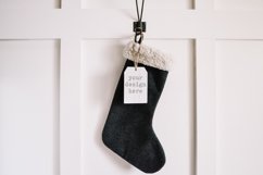 Wood Stocking Gift Tag Mockup| Christmas Tag Digital Photo Product Image 1
