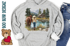 Watercolor Western Cowgirl Clipart Product Image 2