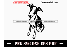Greyhound Dog Begging Design SVG PNG DXF EPS PDF Product Image 1