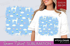 Greyhound Dog Square Tshirt Background Cute Chibi Puppy PNG Product Image 1