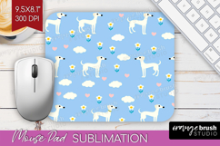 Greyhound Dog Mouse Pad Sublimation Cute Chibi Puppy PNG Product Image 1