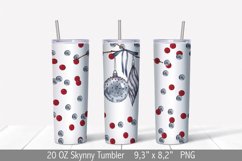 Christmas ornament 20 OZ Skinny Tumbler Wrap sublimation PNG Product Image 1