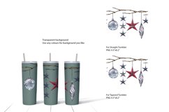 Christmas ornament 20 OZ Skinny Tumbler Wrap sublimation PNG Product Image 2
