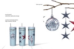 Christmas ornament 20 OZ Skinny Tumbler Wrap sublimation PNG Product Image 3