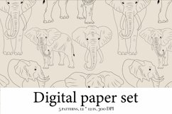 Elephant Digital Papers - Zebra Seamless Pattern Product Image 4
