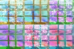 Grid Window Watercolor Digital Papers Glitter Background Product Image 2
