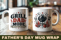 Grill dad, BBQ dad, Funny Fathers Day Mug Wrap Product Image 1