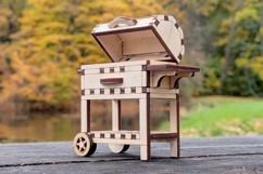 BBQ Grill Miniature Laser Cut File - 3D Plywood Model Product Image 3