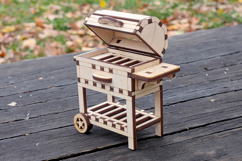 BBQ Grill Miniature Laser Cut File - 3D Plywood Model Product Image 4