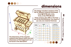 BBQ Grill Miniature Laser Cut File - 3D Plywood Model Product Image 8