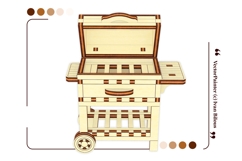 BBQ Grill Miniature Laser Cut File - 3D Plywood Model Product Image 11