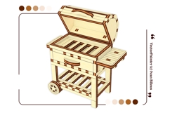BBQ Grill Miniature Laser Cut File - 3D Plywood Model Product Image 12