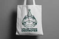 Toad Grilled Cheese Destroyer SVG, Funny Retro Frog PNG Product Image 2
