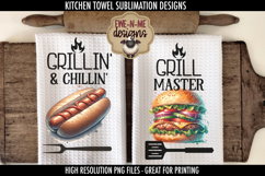 Grill Master Chillin Fathers Day - Sublimation Kitchen Towel Product Image 1