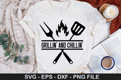 Grillin and chillin - Barbecue SVG Design Product Image 1