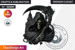Halloween clipart, The grim reaper clipart, death skeleton Product Image 1