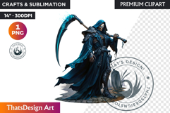 Halloween clipart, The grim reaper clipart, death skeleton Product Image 1