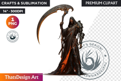 Halloween clipart, The grim reaper clipart, death skeleton Product Image 1